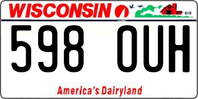 WI license plate 598OUH