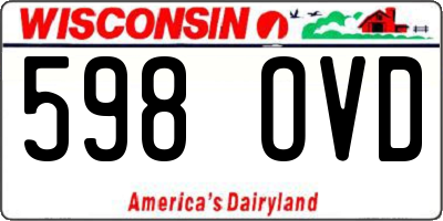 WI license plate 598OVD