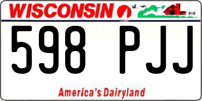 WI license plate 598PJJ