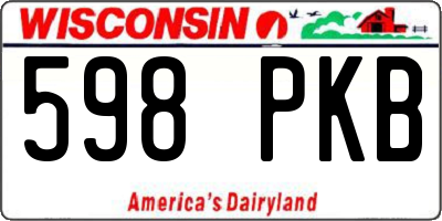 WI license plate 598PKB