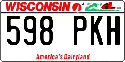 WI license plate 598PKH