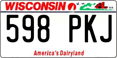 WI license plate 598PKJ