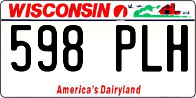 WI license plate 598PLH