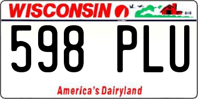 WI license plate 598PLU