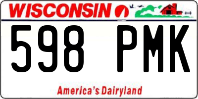WI license plate 598PMK