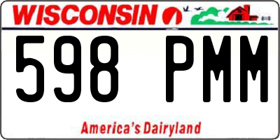 WI license plate 598PMM
