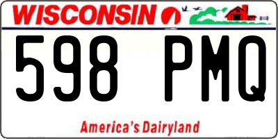 WI license plate 598PMQ
