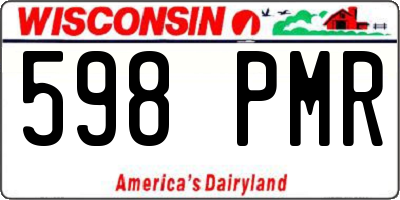 WI license plate 598PMR