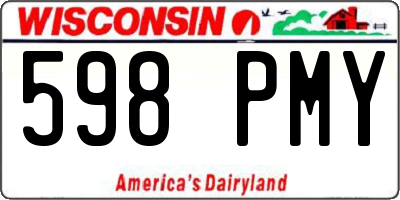 WI license plate 598PMY