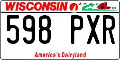 WI license plate 598PXR