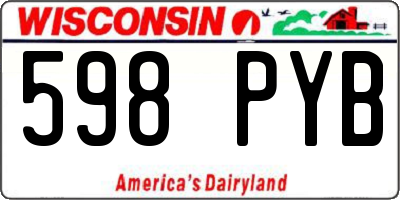 WI license plate 598PYB