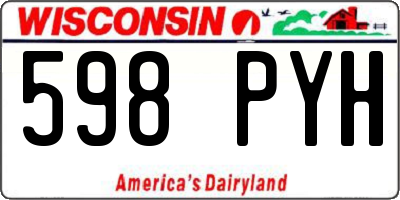 WI license plate 598PYH
