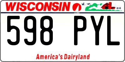 WI license plate 598PYL