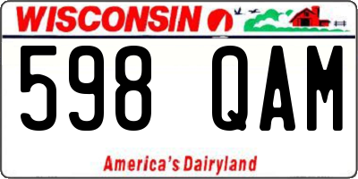 WI license plate 598QAM