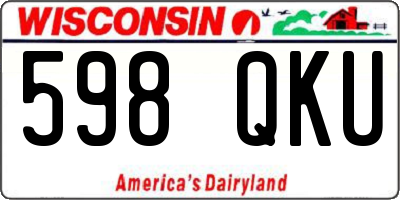 WI license plate 598QKU
