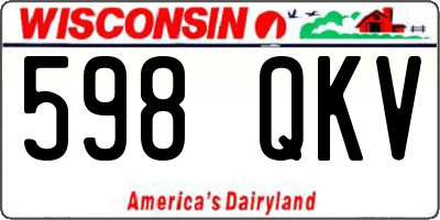 WI license plate 598QKV