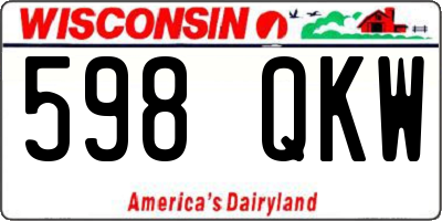 WI license plate 598QKW