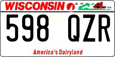 WI license plate 598QZR