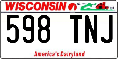 WI license plate 598TNJ