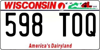 WI license plate 598TOQ