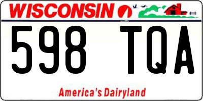 WI license plate 598TQA