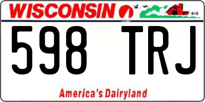 WI license plate 598TRJ
