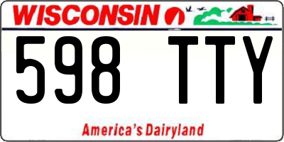 WI license plate 598TTY