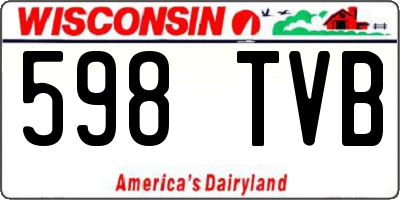 WI license plate 598TVB