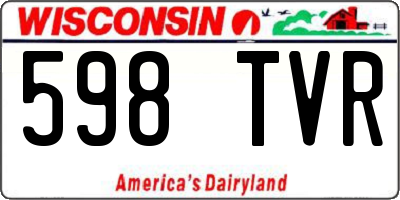 WI license plate 598TVR