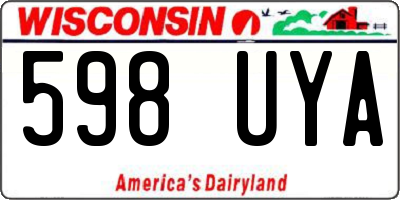 WI license plate 598UYA