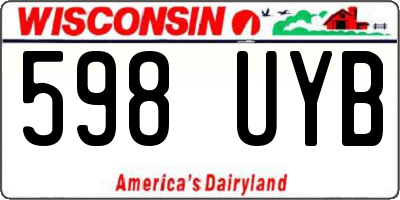 WI license plate 598UYB