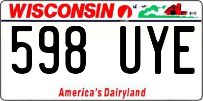 WI license plate 598UYE