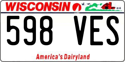 WI license plate 598VES