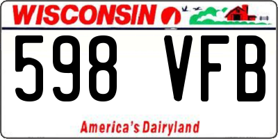 WI license plate 598VFB