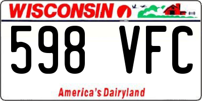 WI license plate 598VFC