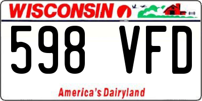 WI license plate 598VFD