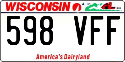 WI license plate 598VFF