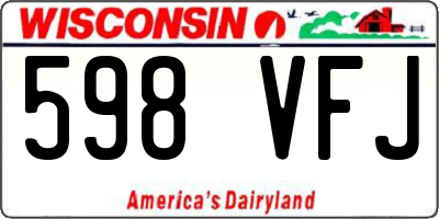 WI license plate 598VFJ