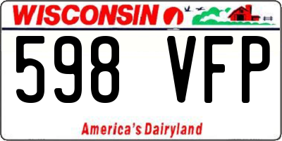WI license plate 598VFP