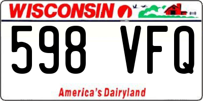 WI license plate 598VFQ
