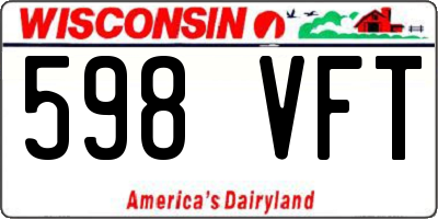 WI license plate 598VFT