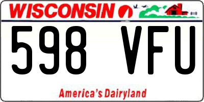 WI license plate 598VFU