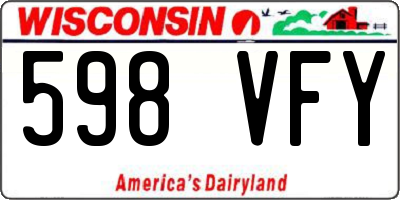 WI license plate 598VFY