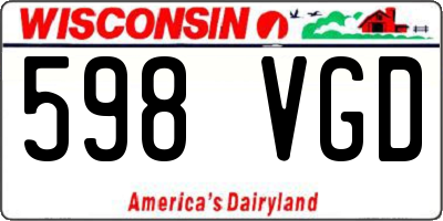 WI license plate 598VGD
