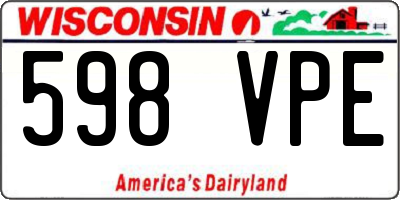 WI license plate 598VPE