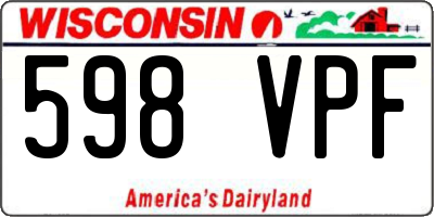WI license plate 598VPF