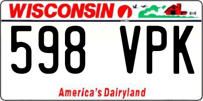WI license plate 598VPK