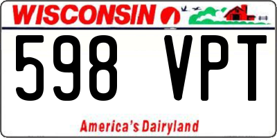 WI license plate 598VPT