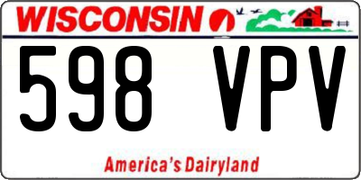 WI license plate 598VPV