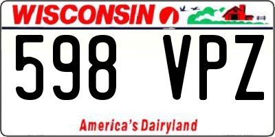 WI license plate 598VPZ